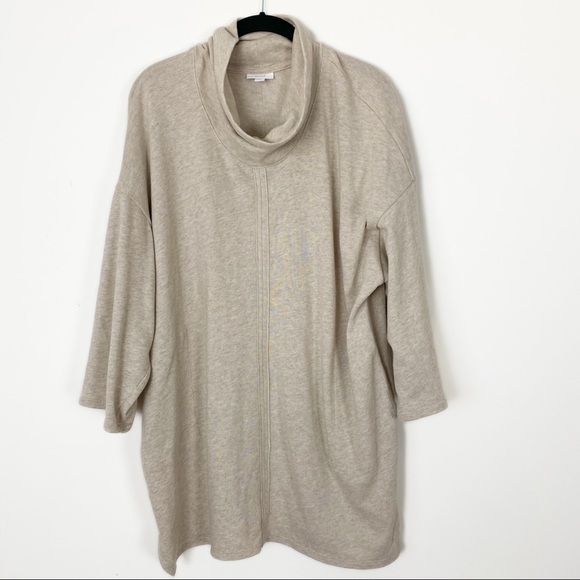 J. Jill Sweaters - PURE JILL J. JILL Cream Beige Oversized Cowl Neck Tunic Pullover Sweater Medium